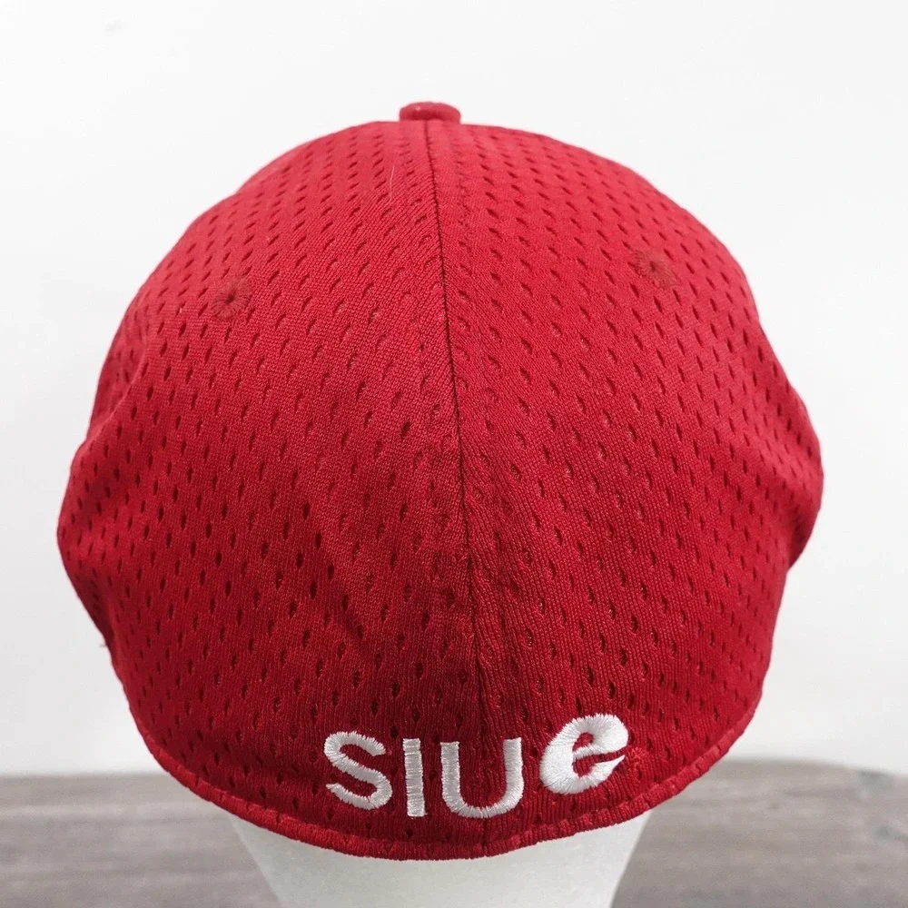 SIUE Cougars Hat‎ Cap Fitted 7 1/8 Red Mesh Baseball Adidas SIU Edwardsville